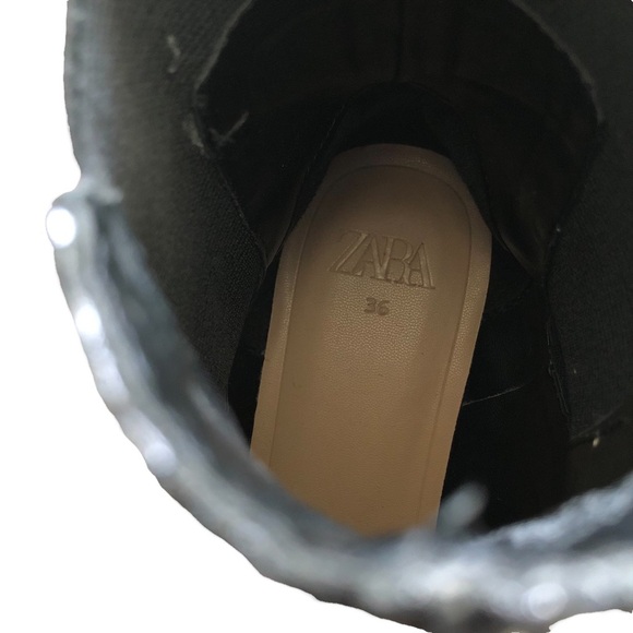 ZARA Studded Black Boots - Picture 6 of 9